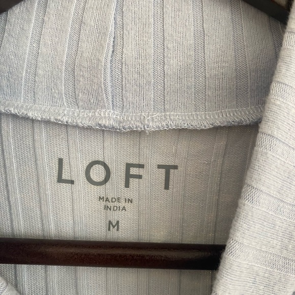 LOFT Ribbed Mock Neck Top - Picture 3 of 3